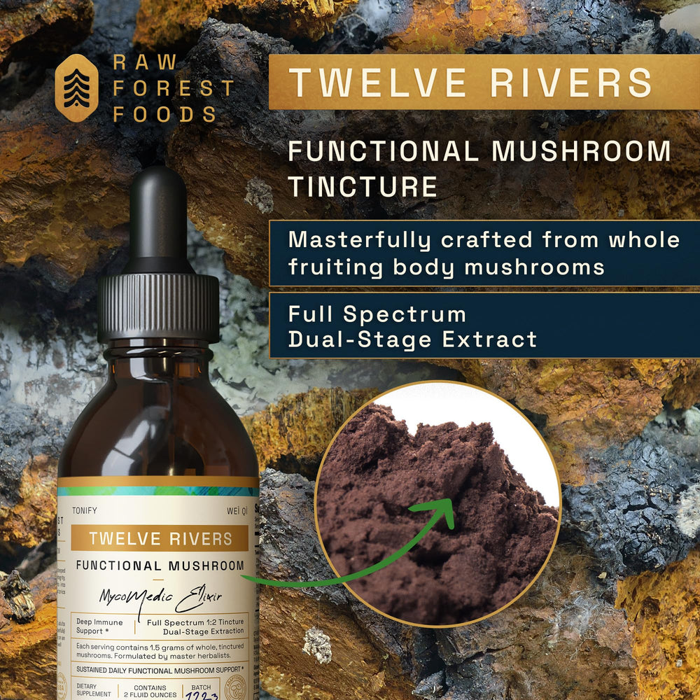 Dropper delivering Twelve Rivers elixir for precise servings