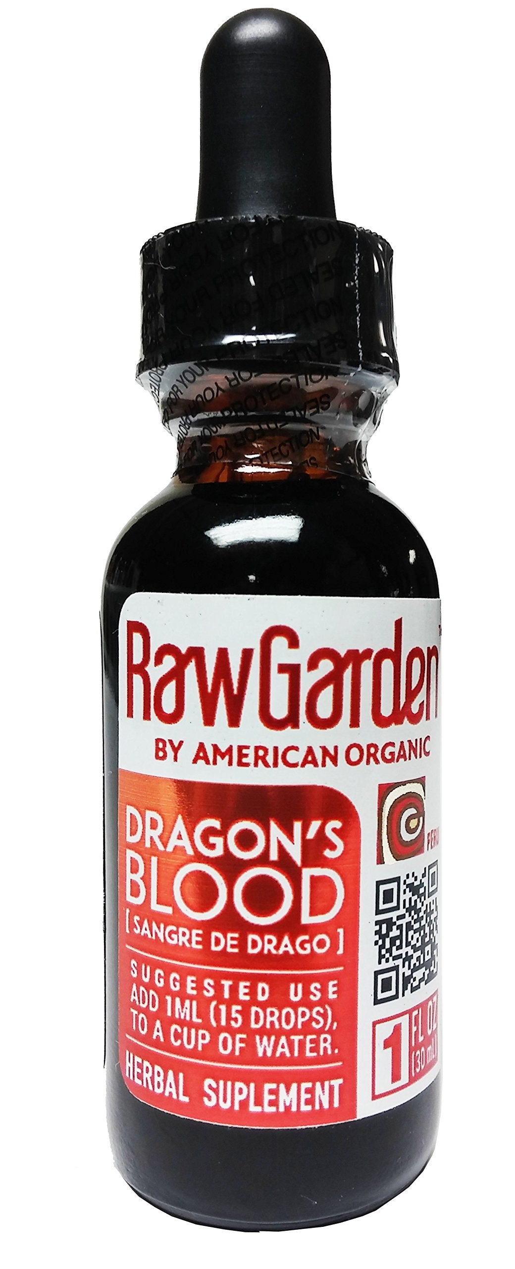 Raw Garden Sangre de Dragón, botella de concentrado, uso diario versátil.