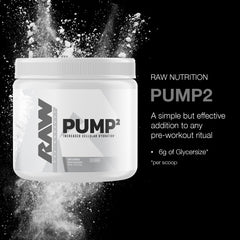 RAW Pump2 label close-up emphasizing purity and one-ingredient design.