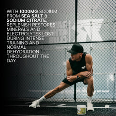 RAW Replenish lemon-lime ingredients label highlights clean formula