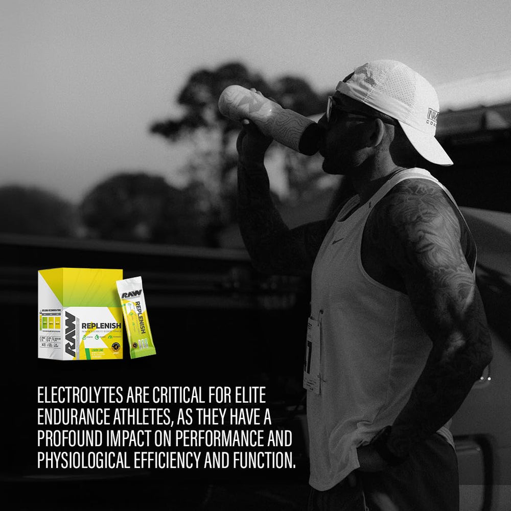 RAW Replenish Watermelon Mojito dissolved in glass for refreshing hydration.