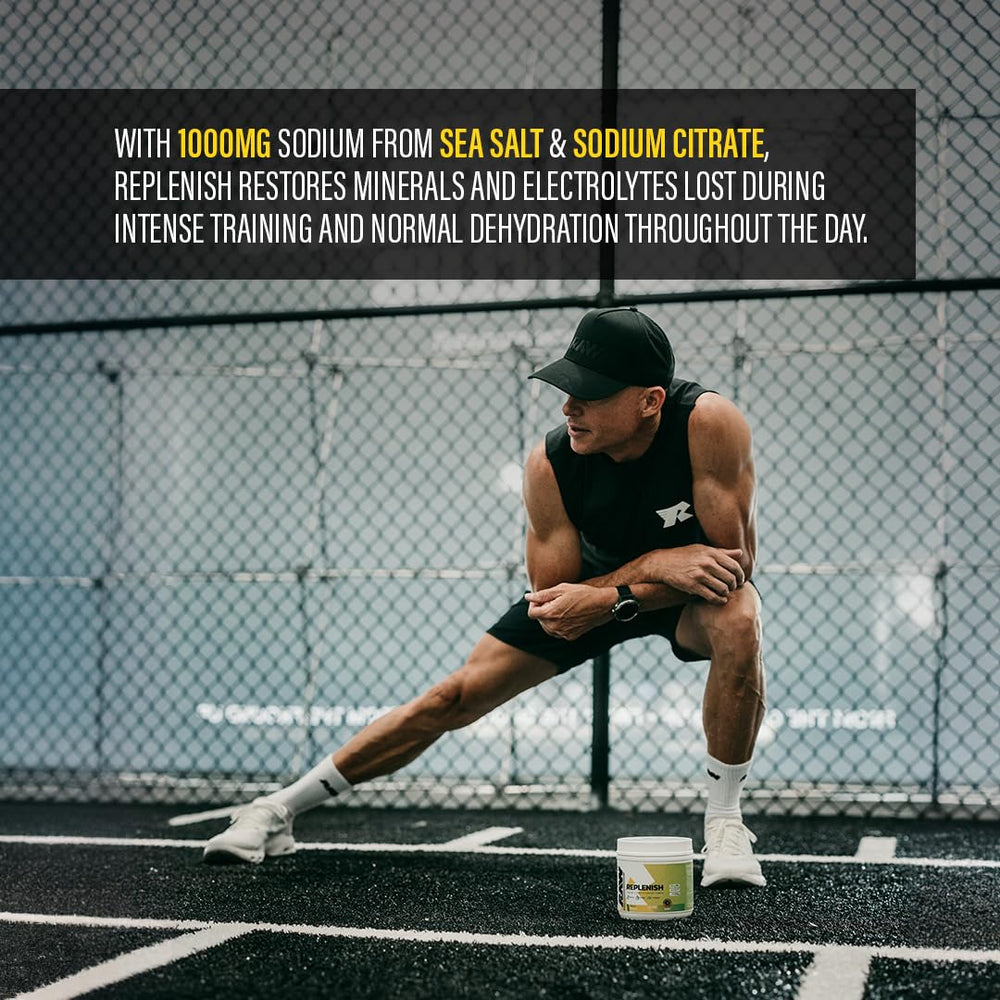 RAW Replenish Watermelon Mojito tub label highlights clean ingredients.