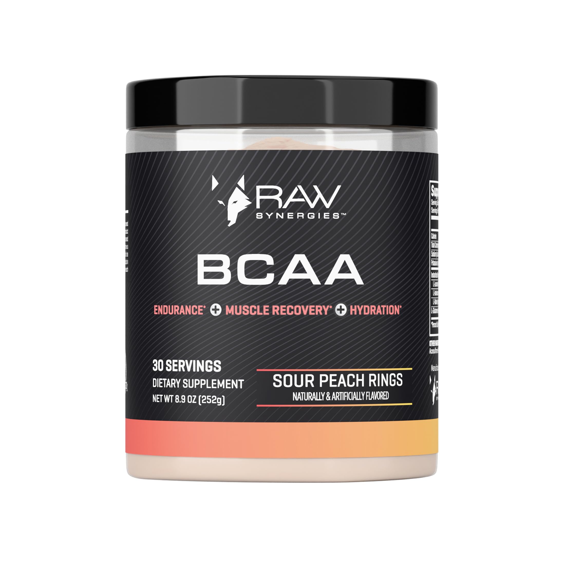 RAW Synergies post-workout bottle illustrating recovery support after training.