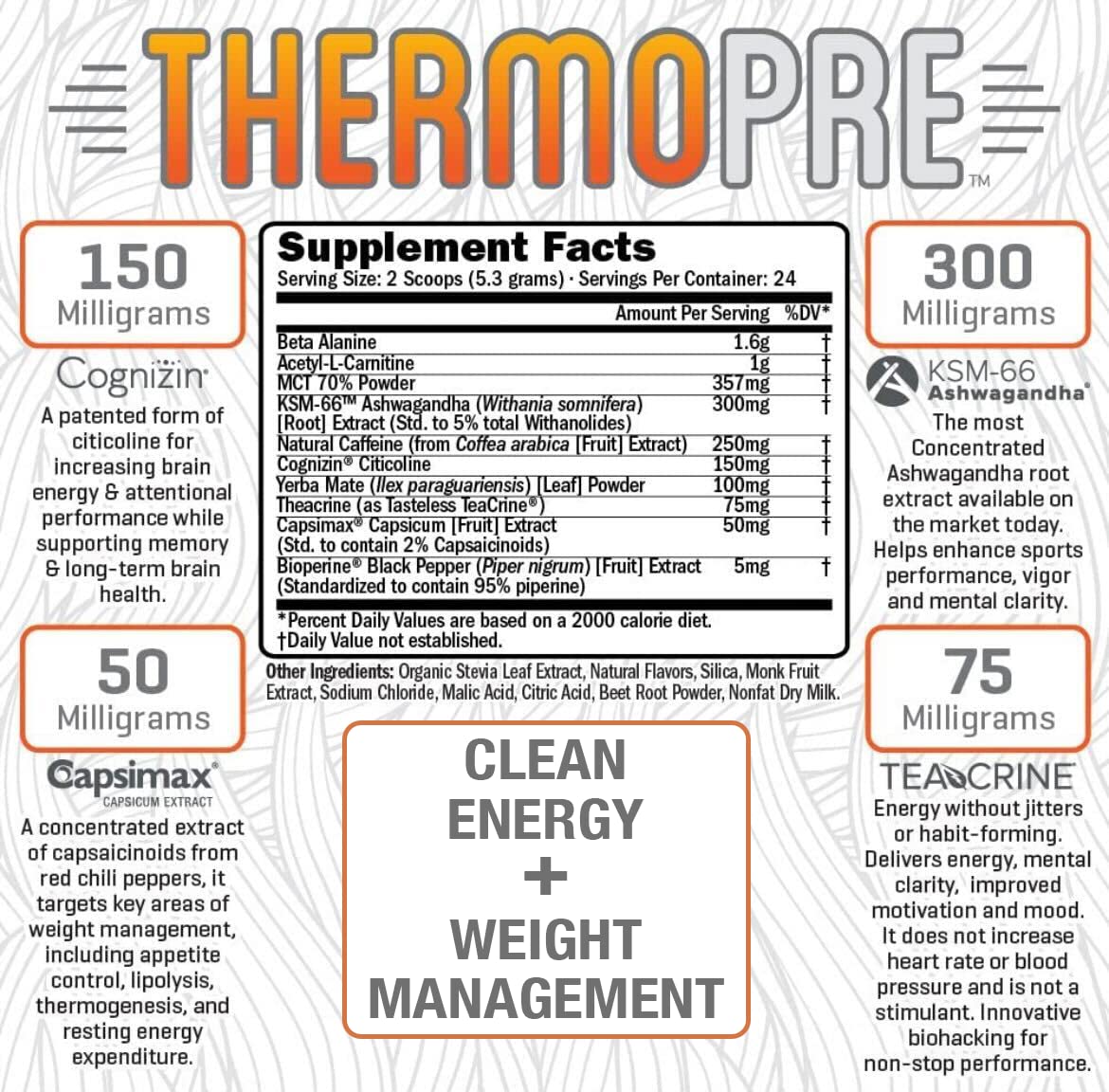 RAW Synergies Thermo Pre powder with scoop for plant-based pre-workout fueling