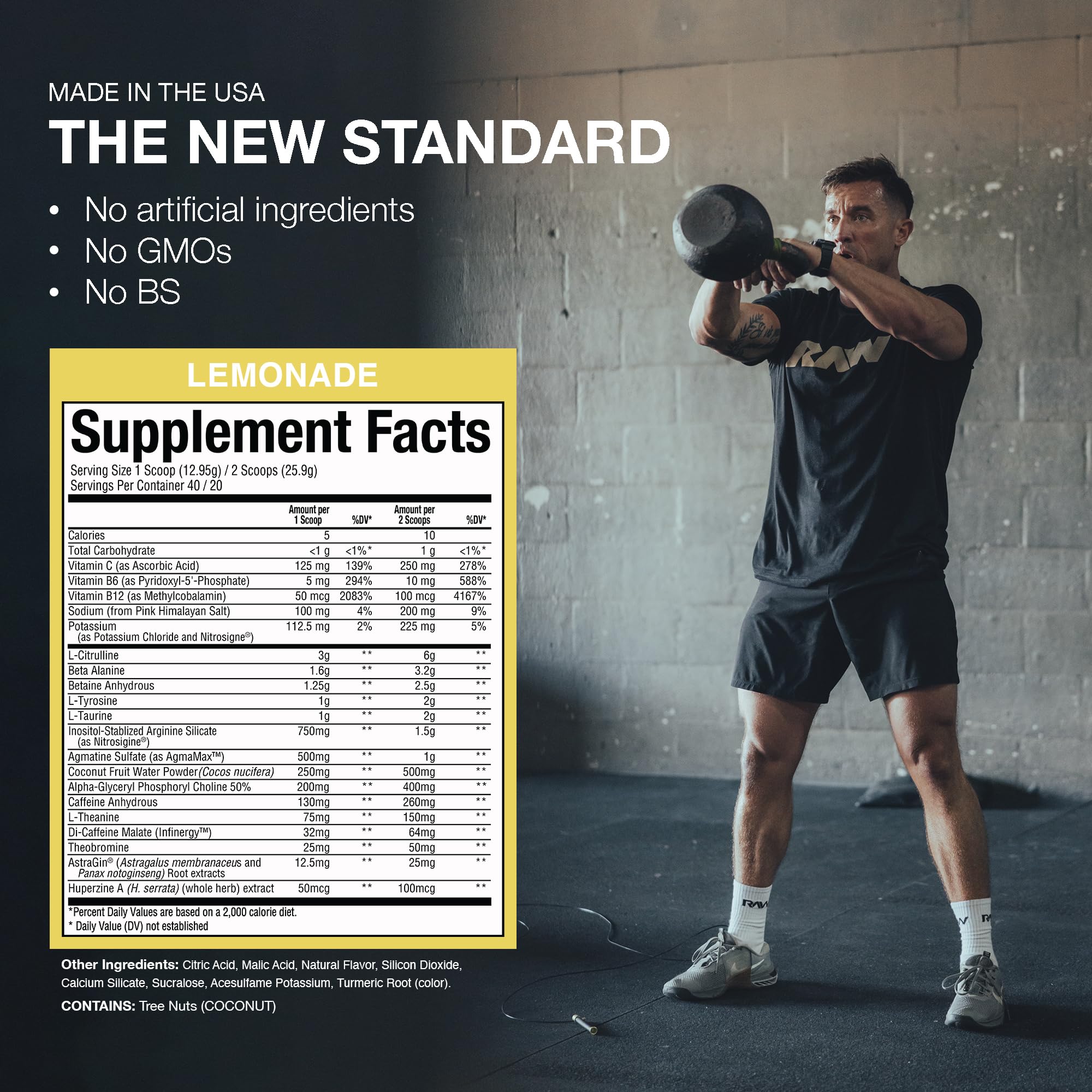 RAW Thavage ingredient list emphasizes clean, high-quality components.