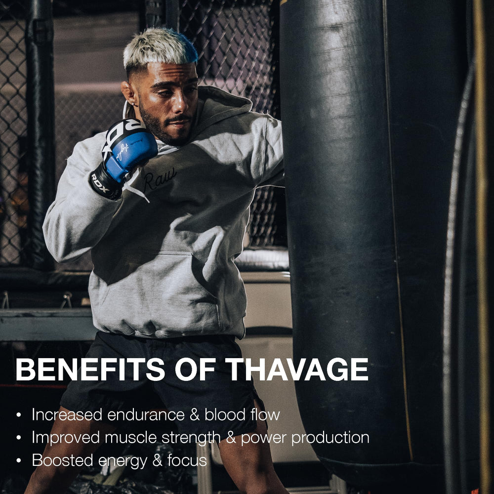 RAW Thavage Lemonade powder in shaker ready for mixing.