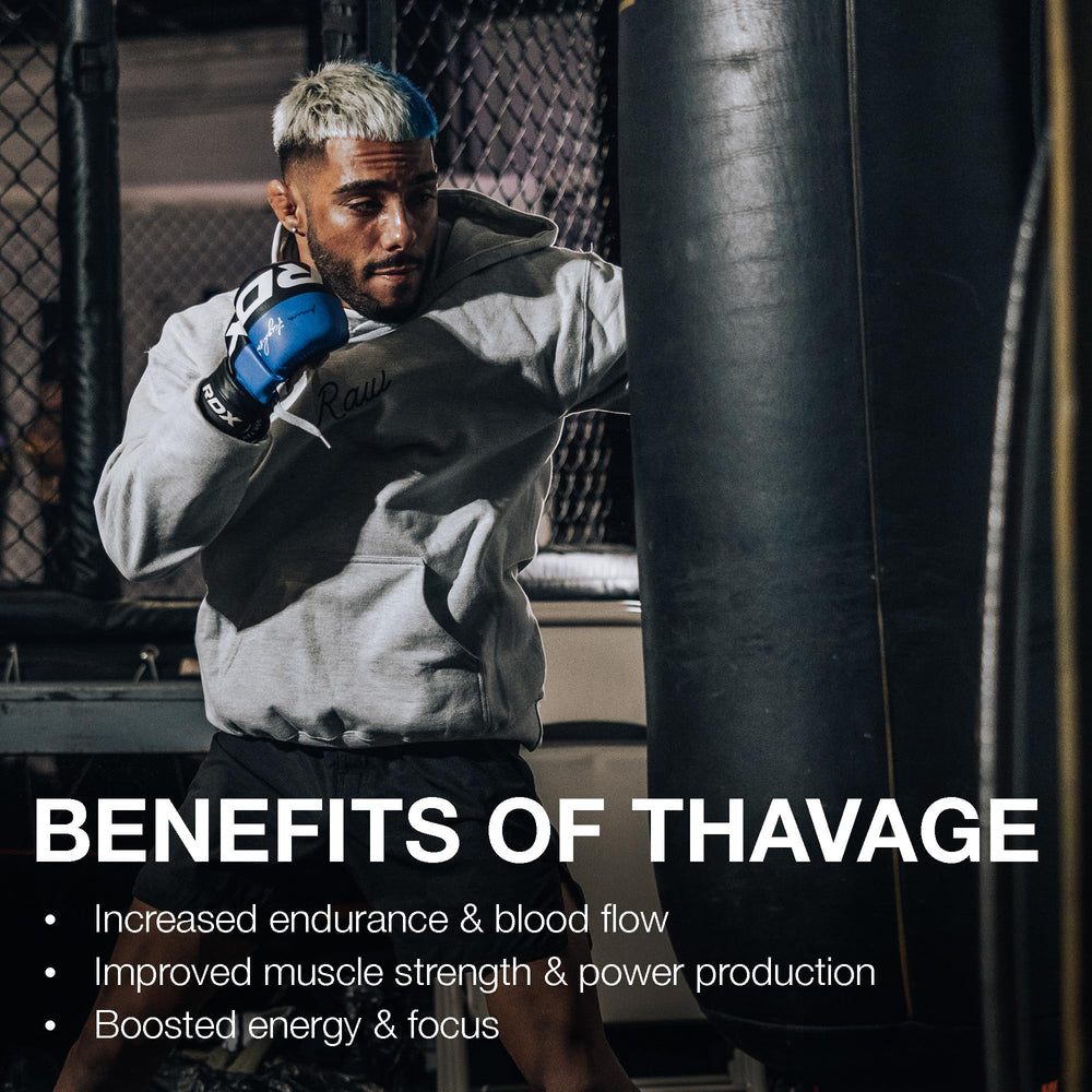 RAW Thavage scoop inside jar ready to portion servings.