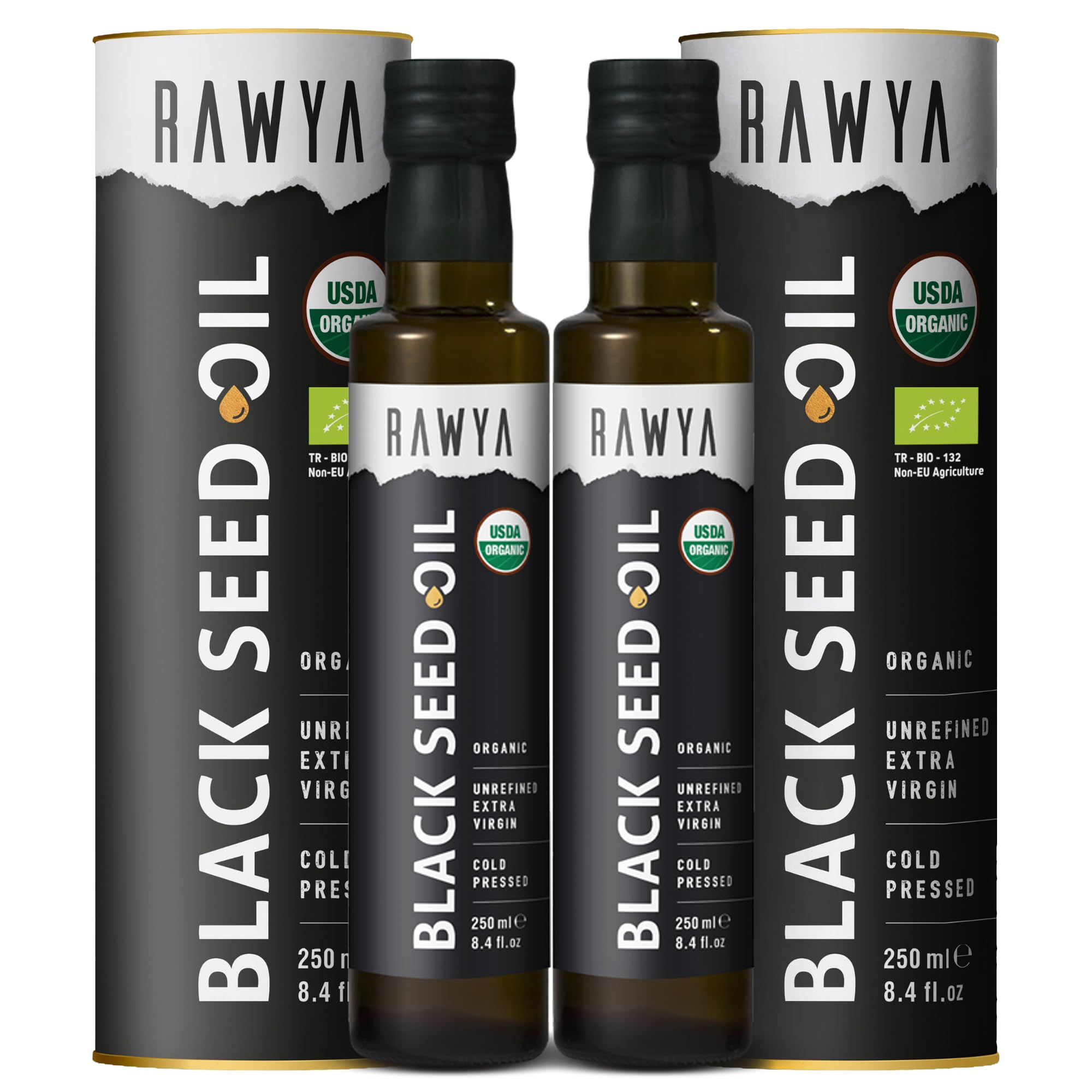 RAWYA Black Seed Oil bottle in premium glass preserves freshness for daily use