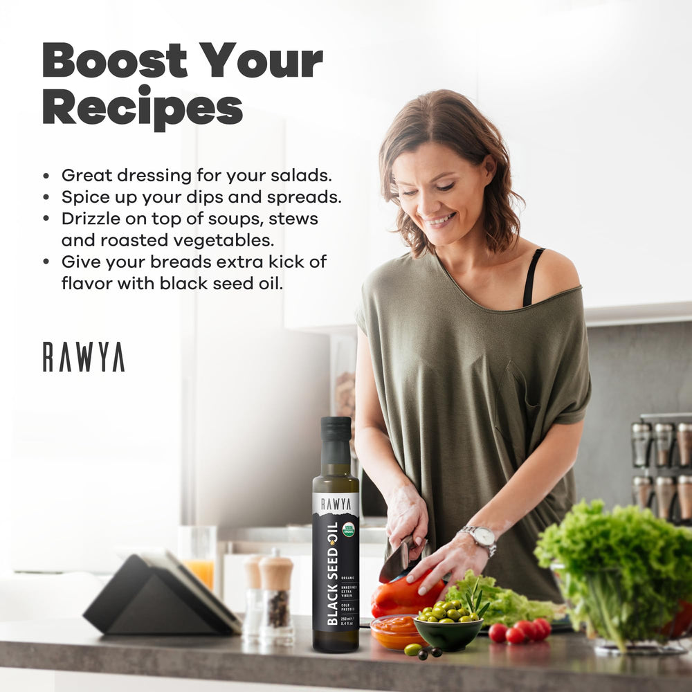 RAWYA Black Seed Oil from Turkey emphasizes authentic sourcing and heritage