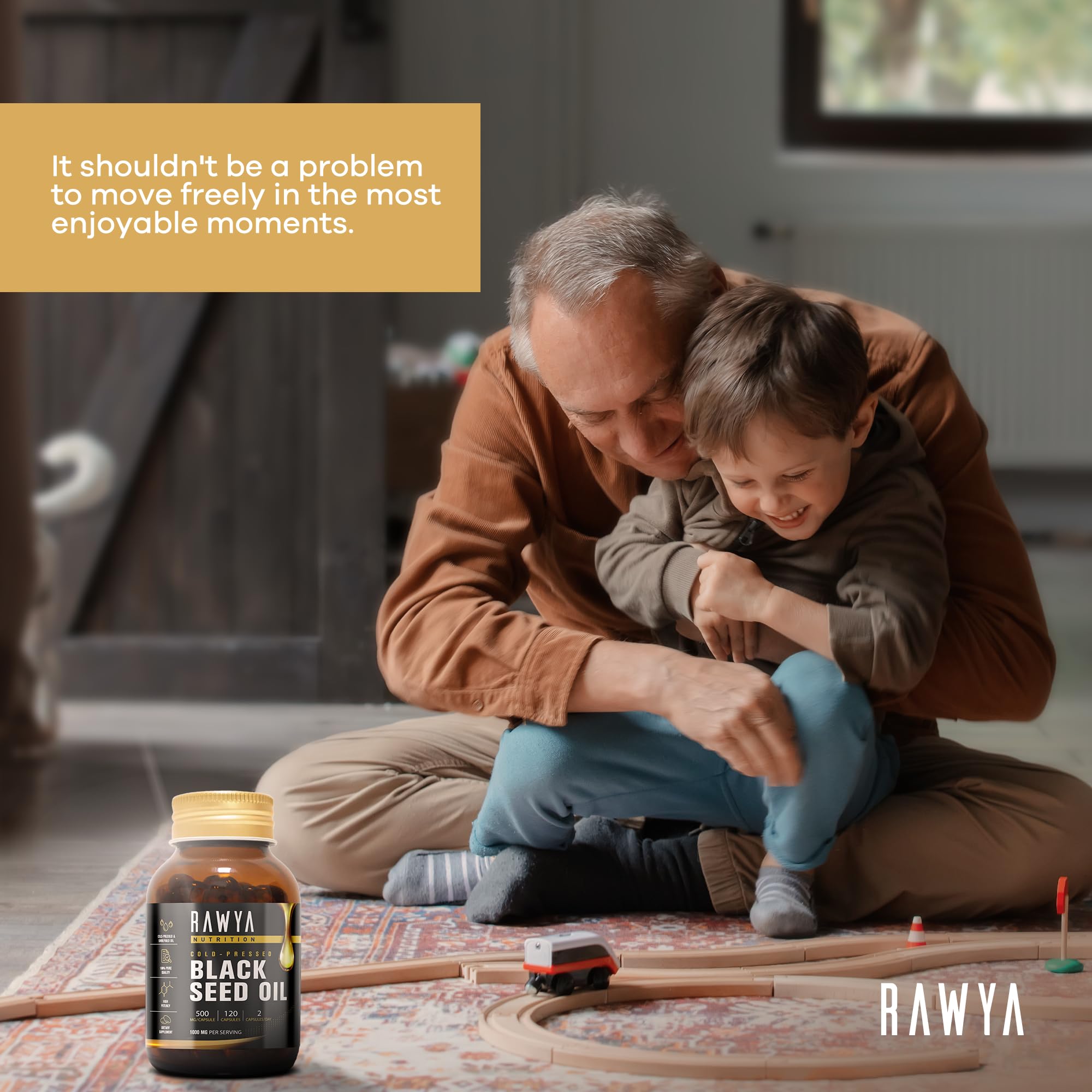 RAWYA packaging on shelf signals ready-to-use daily wellness.