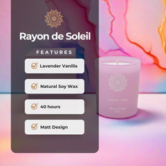 Rayon De Soleil provides up to 40 hours of burn time for extended use.