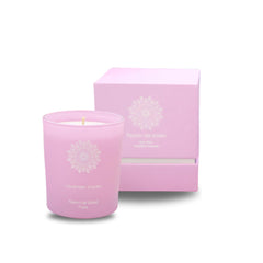 Rayon De Soleil decorative candle in black matte glass adds warm ambience to modern interiors.