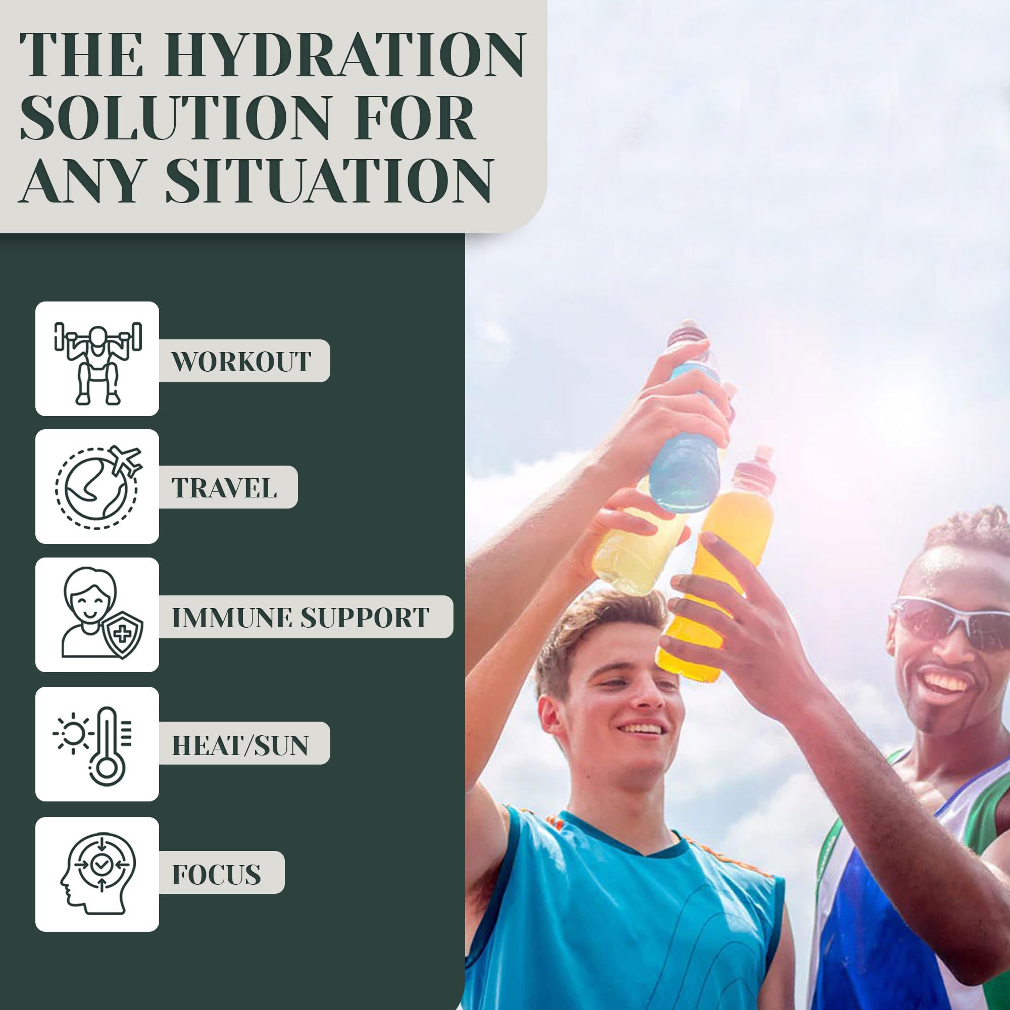 Rayvi electrolyte powder ingredients list showing magnesium malate and potassium citrate