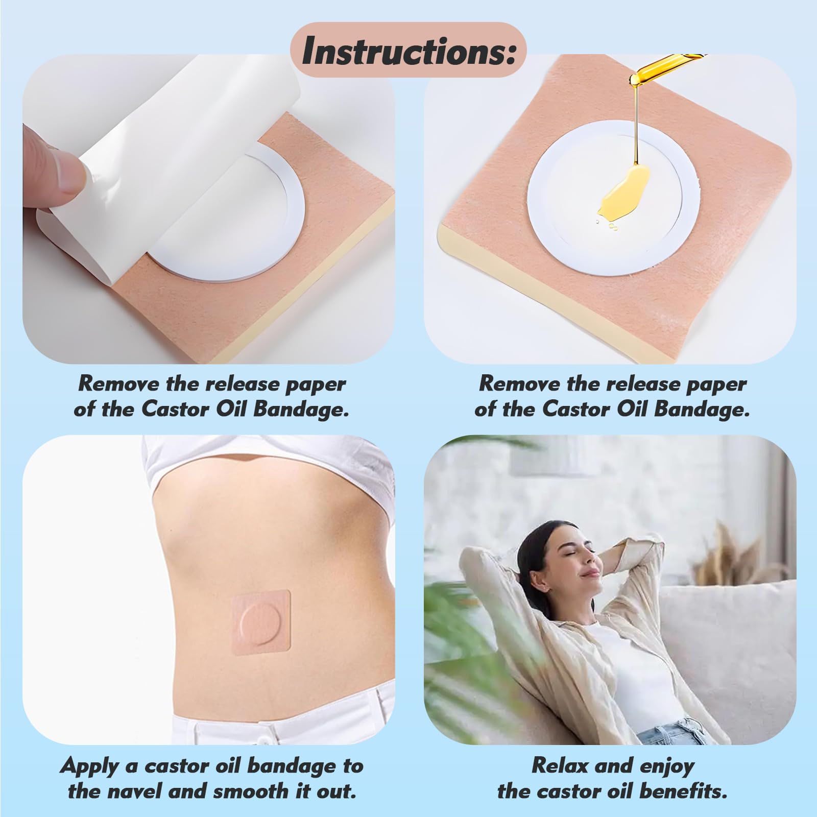 Rayyl patch highlighting organic cotton core for skin-friendly use