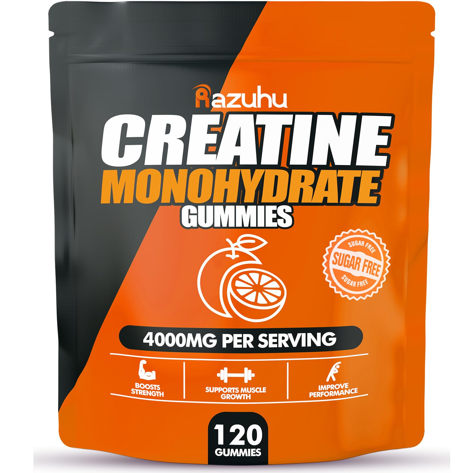 Razuhu Creatine Monohydrate Gummies serving-count pouch for daily consistency