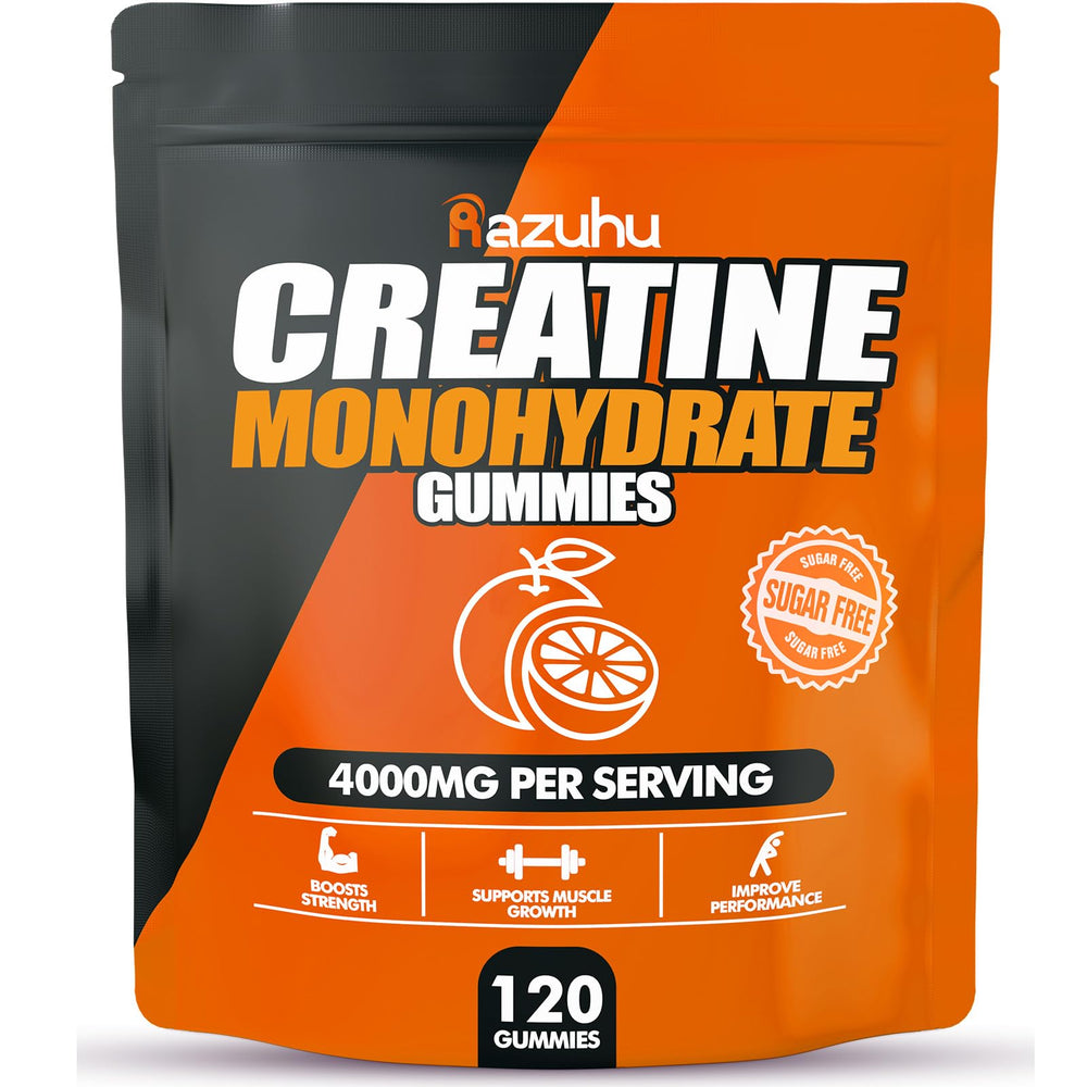 Razuhu Creatine Monohydrate Gummies serving-count pouch for daily consistency