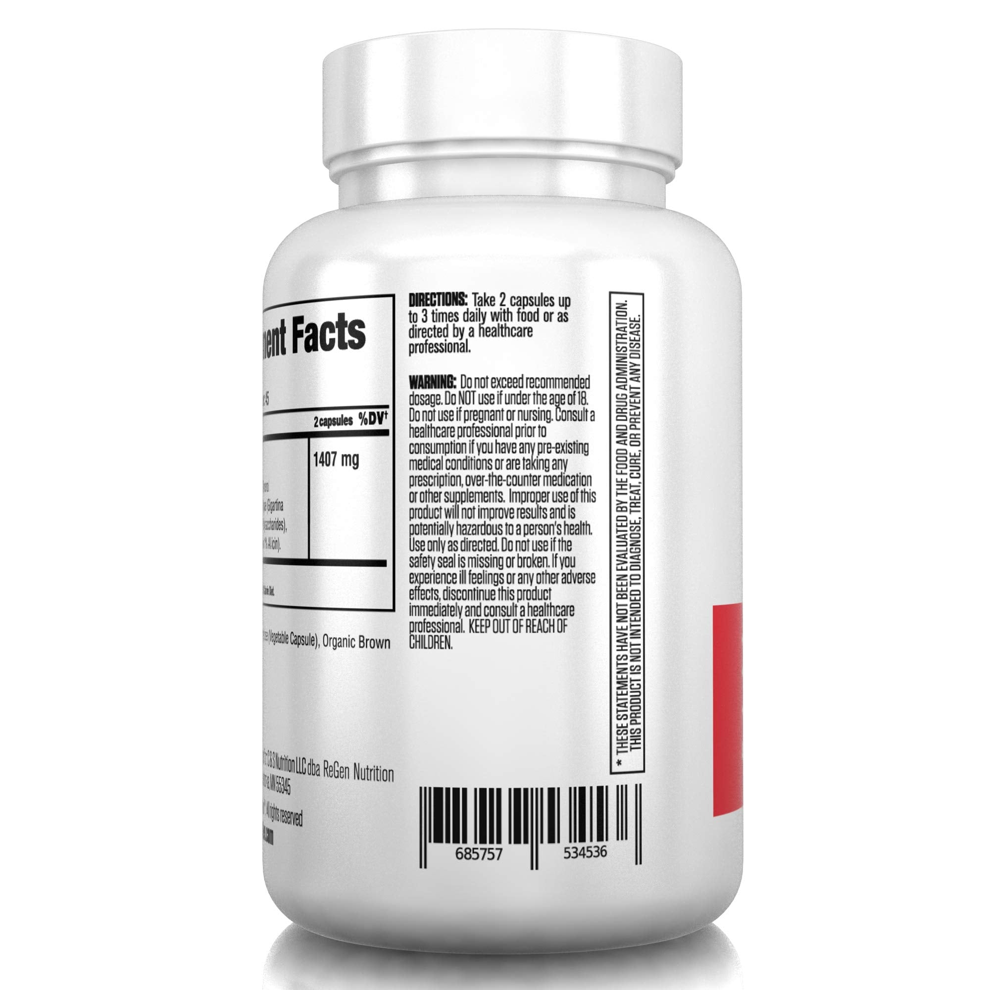 Re+Gen Nutrition Lysine Rescue 45-day supply label communicates regimen length
