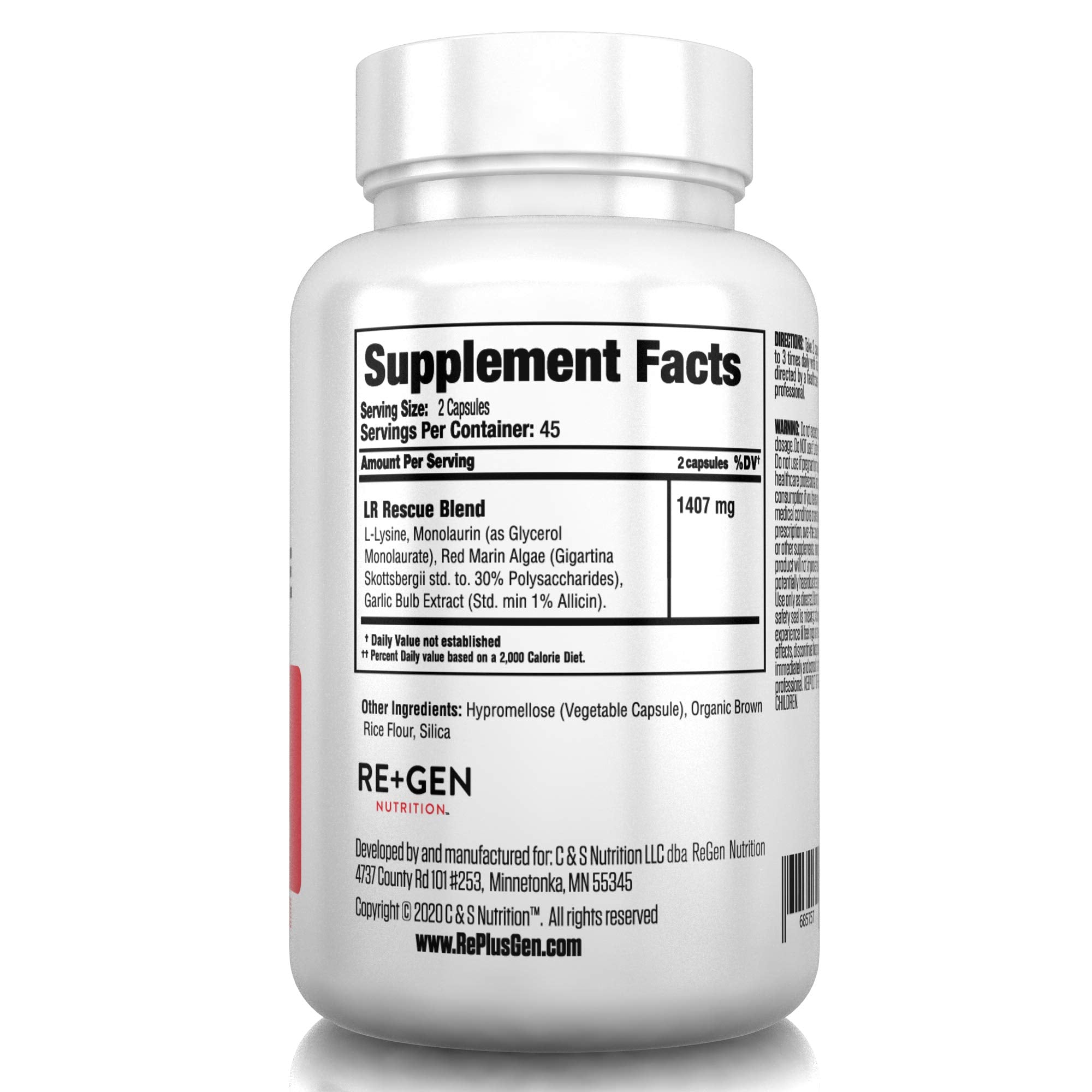 Pure L-lysine hydrochloride emphasizes bioavailability and absorption in Lysine Rescue