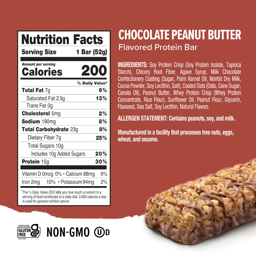 Ready Protein Bars dark chocolate sea salt bar close-up emphasizing real ingredients