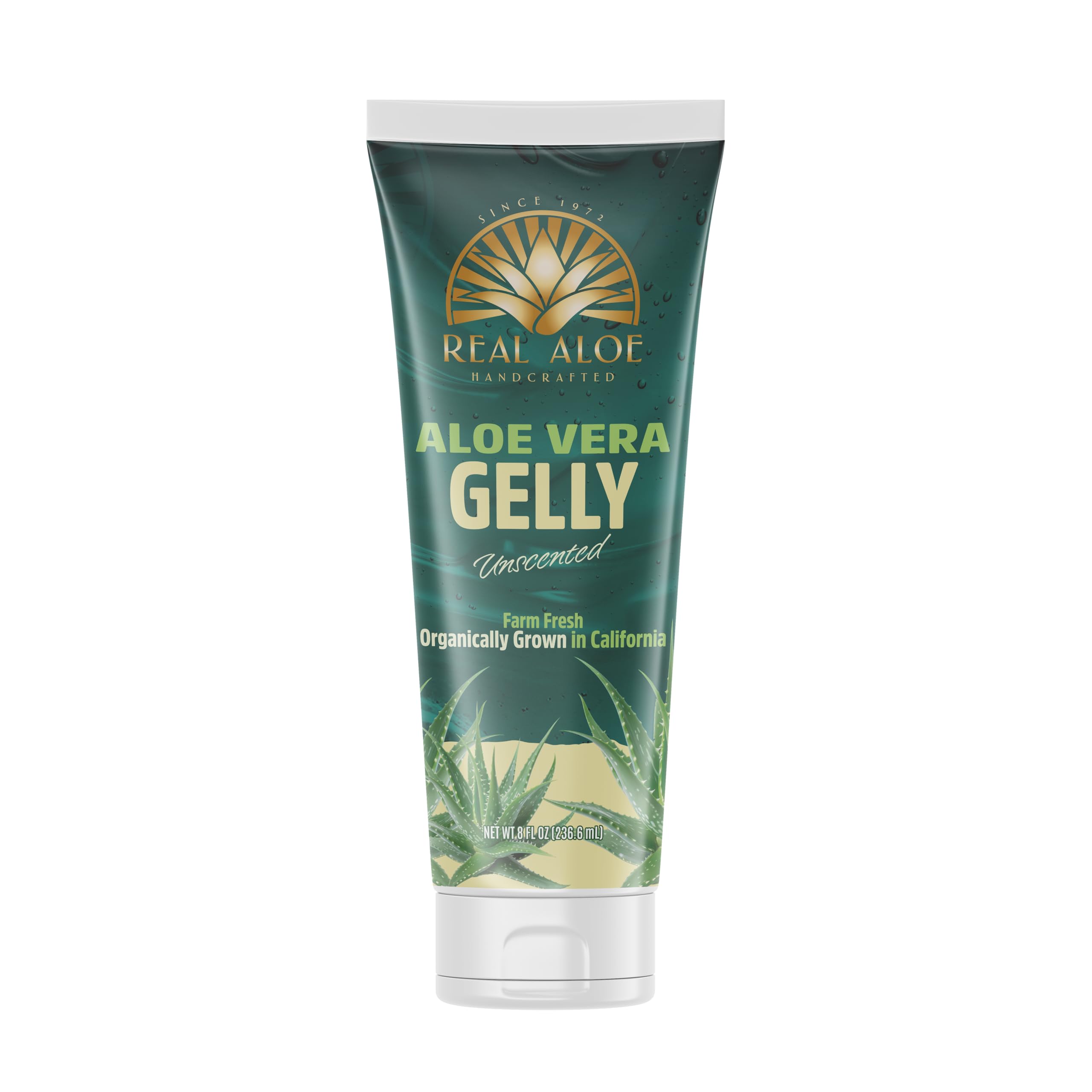 Real Aloe Aloe Vera Gelly unscented bottle pour for fast-absorbing skin hydration