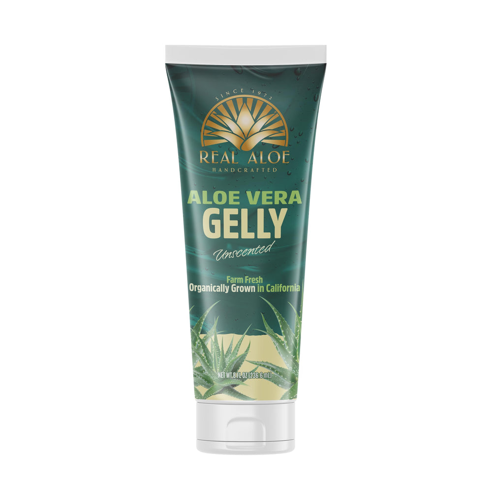 Real Aloe Aloe Vera Gelly unscented bottle pour for fast-absorbing skin hydration