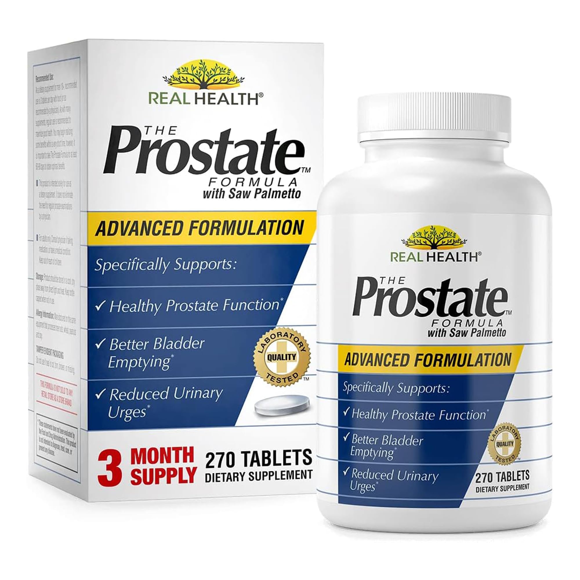 Real Health Prostate Formula bottle front for everyday prostate support.