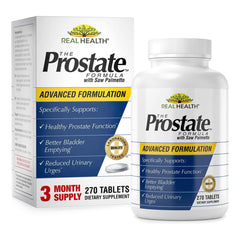 Real Health Prostate Formula bottle front for everyday prostate support.