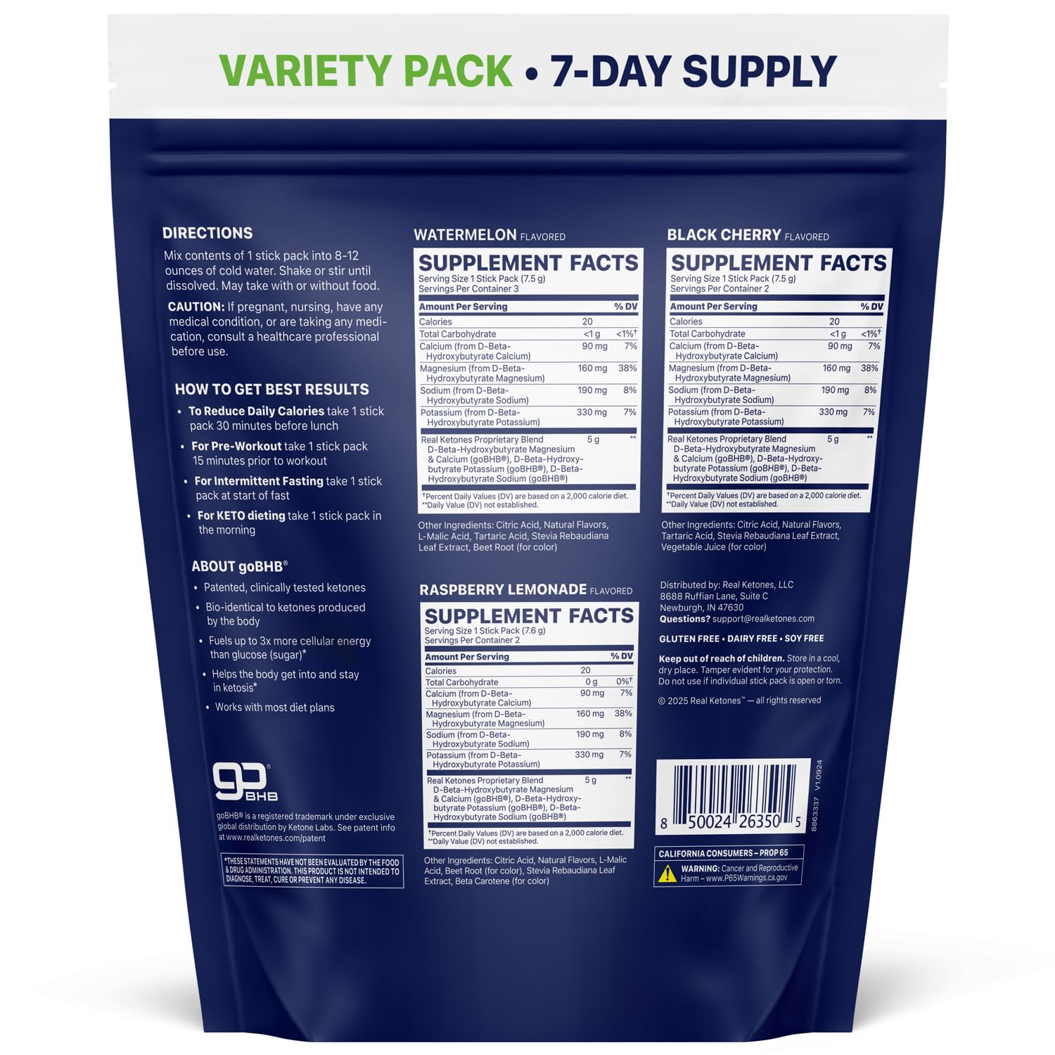 Real Ketones BHB exogenous ketones powder scoop showing precise serving