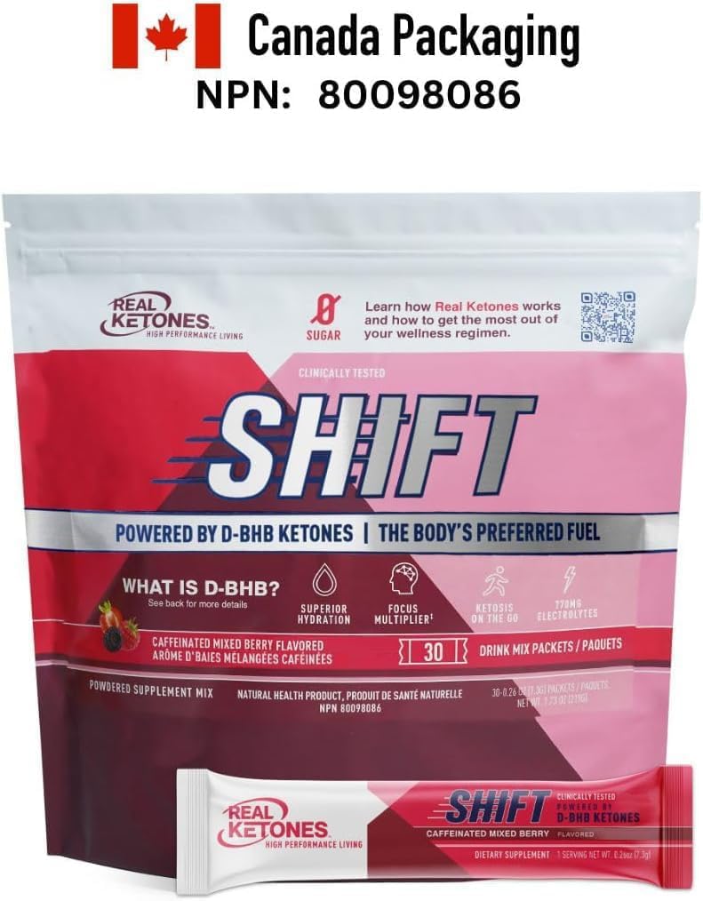 Real Ketones BHB ready-to-mix pouch ideal for travel and workouts.