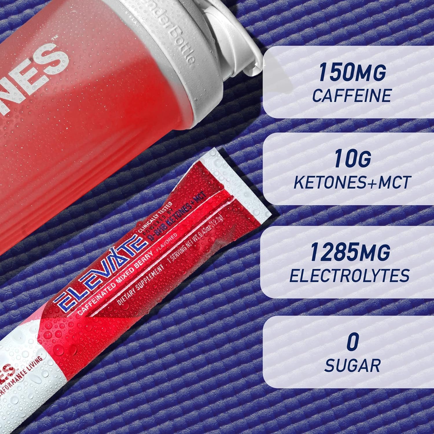 Real Ketones MCT oil blend powder shown for keto energy support.