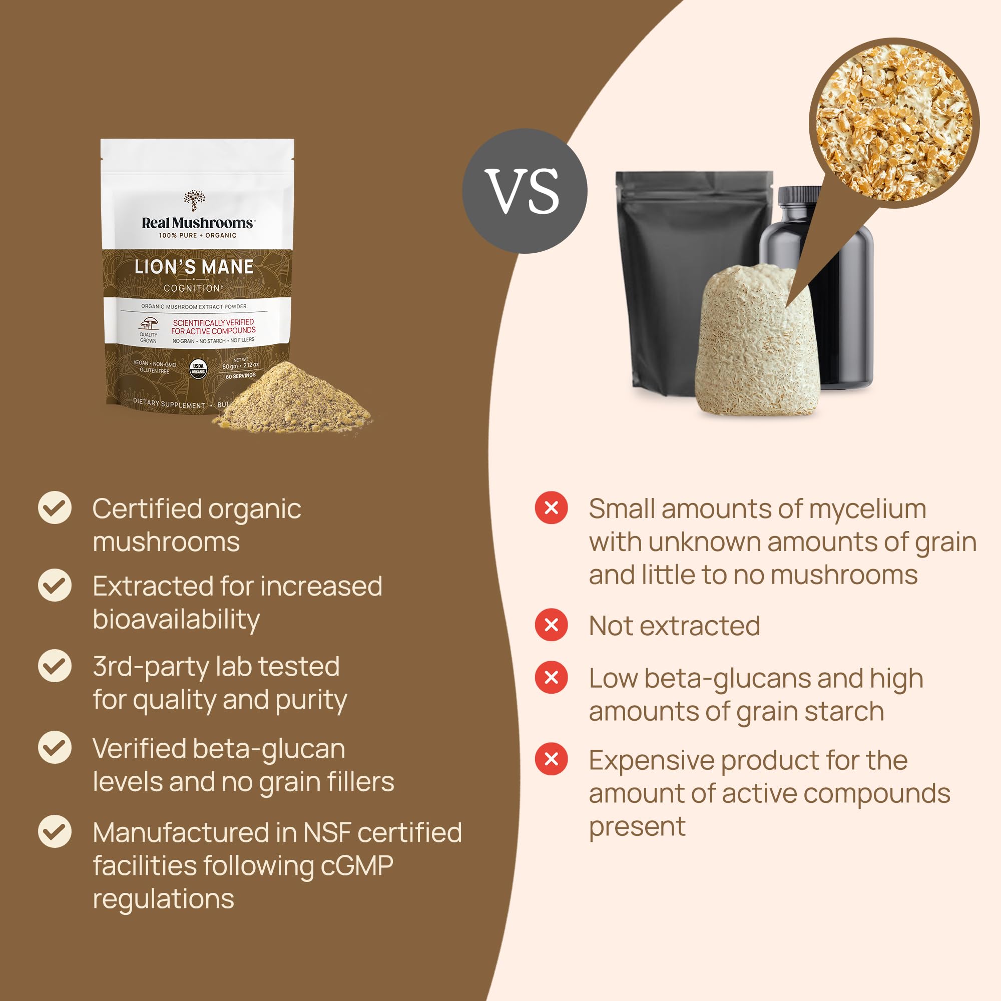 Organic vegan gluten-free attributes showcased on packaging