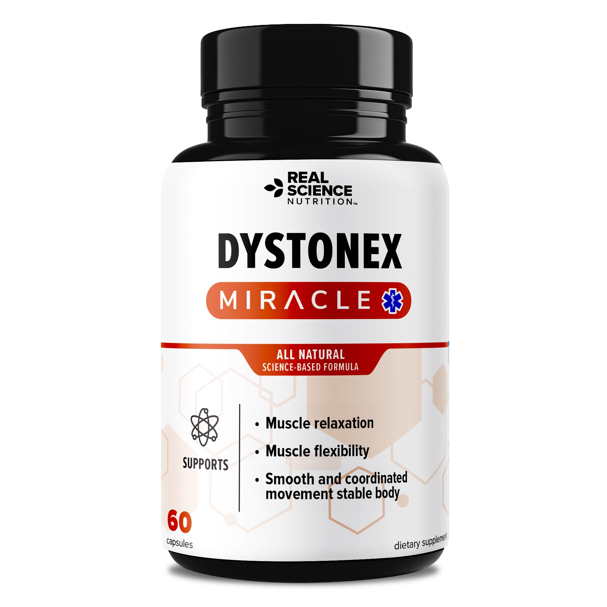 Real Science Nutrition Dystonia Miracle bottle pour for easy dosing
