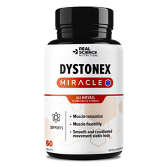 Real Science Nutrition Dystonia Miracle bottle pour for easy dosing
