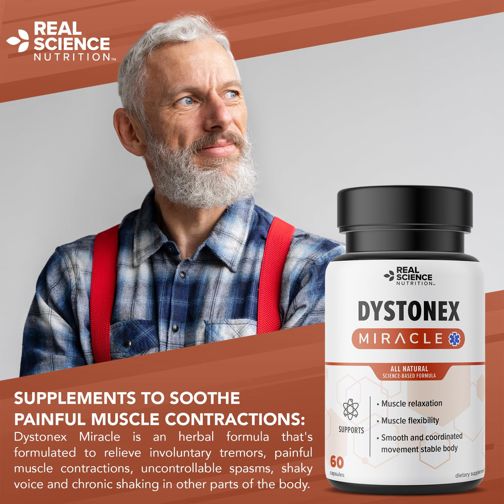 Real Science Nutrition Dystonia Miracle packaging shows USA-made quality