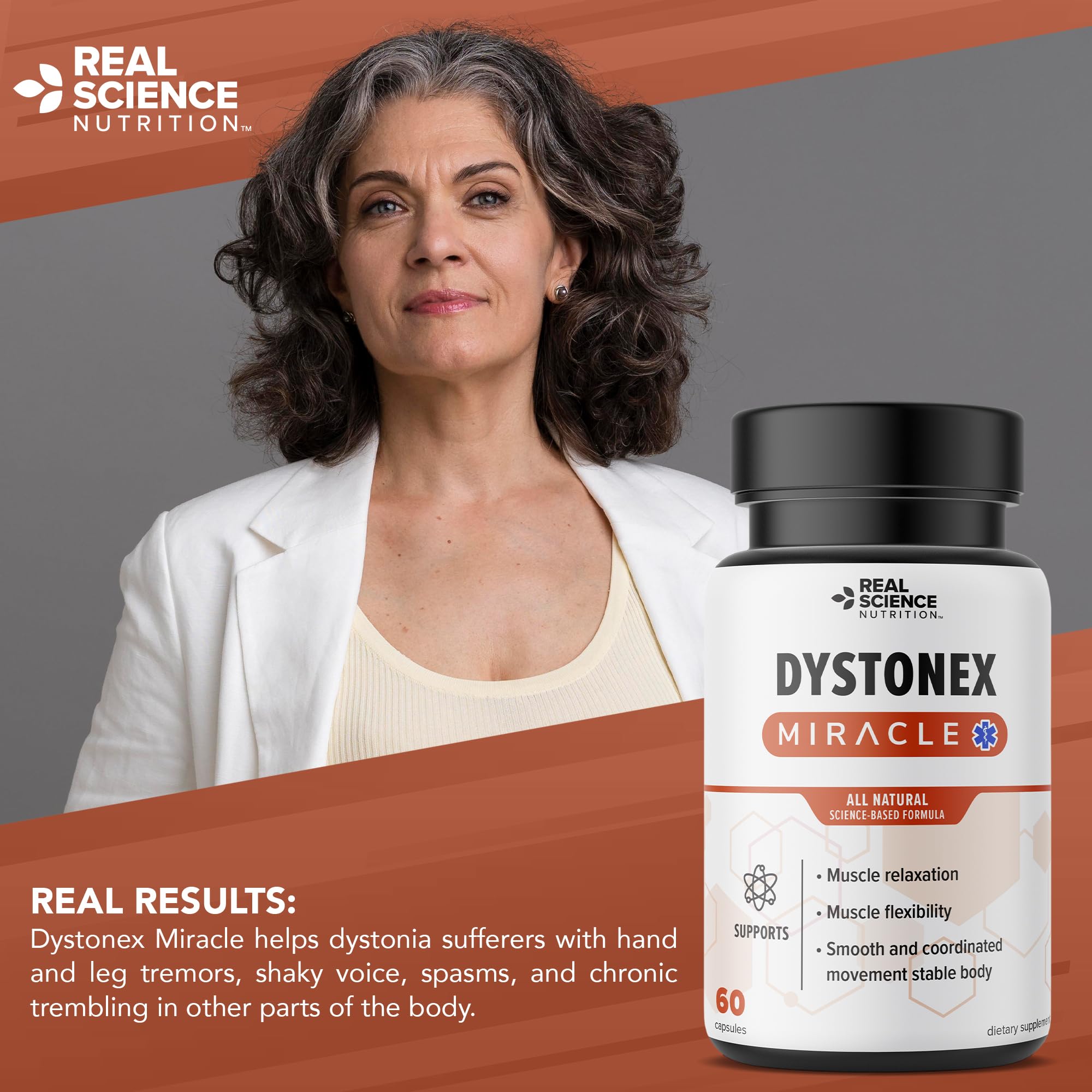 Real Science Nutrition Dystonia Miracle nutrition facts closeup