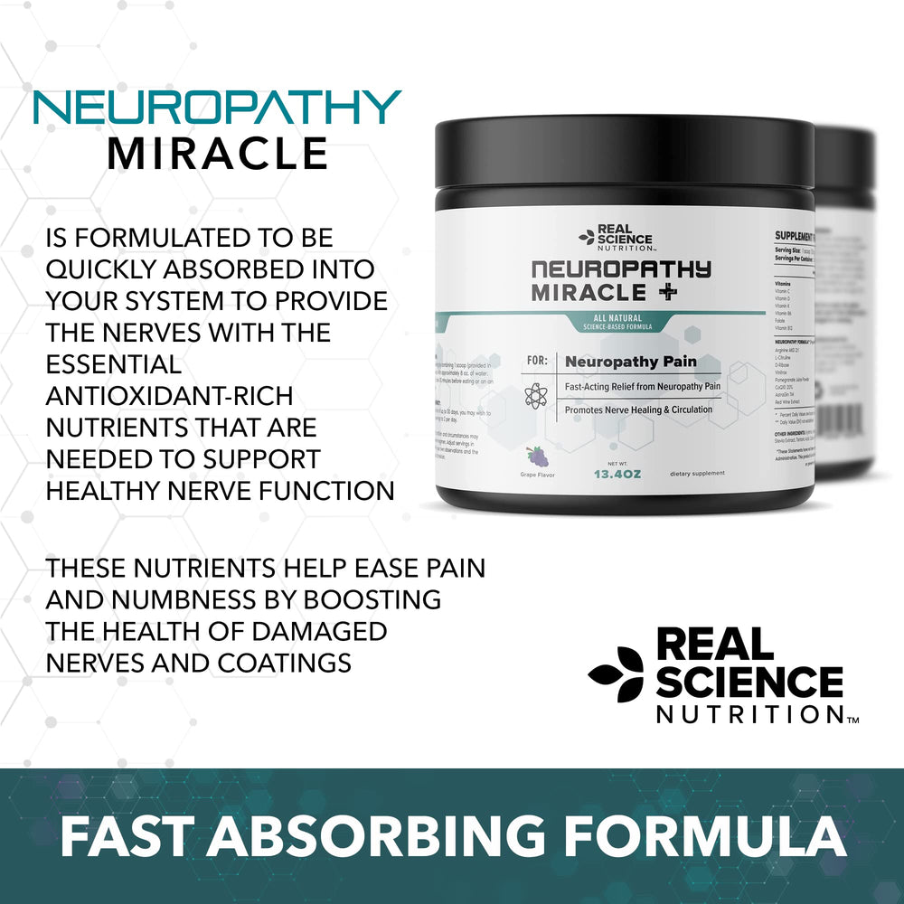 Real Science Nutrition Neuropathy Miracle usage glass with daily intake