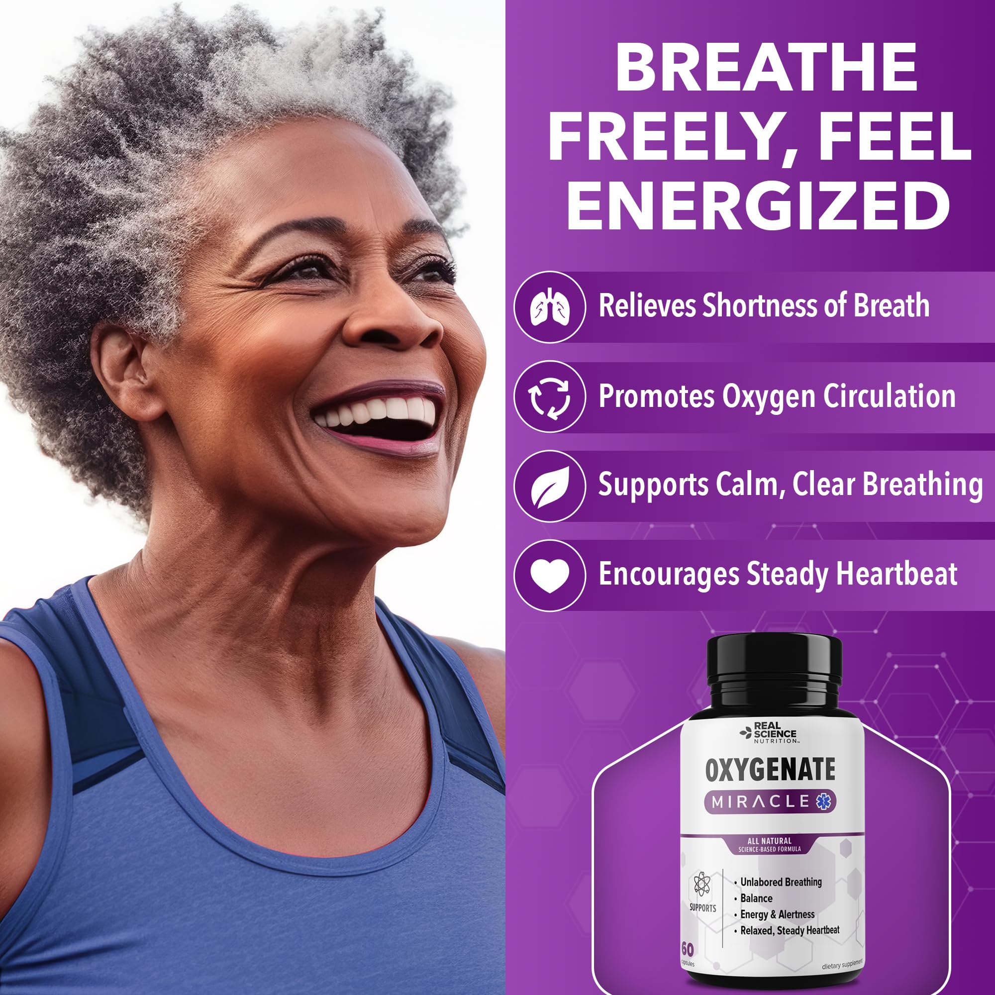 Real Science Oxygenate Miracle capsules ready for daily energy and circulation support