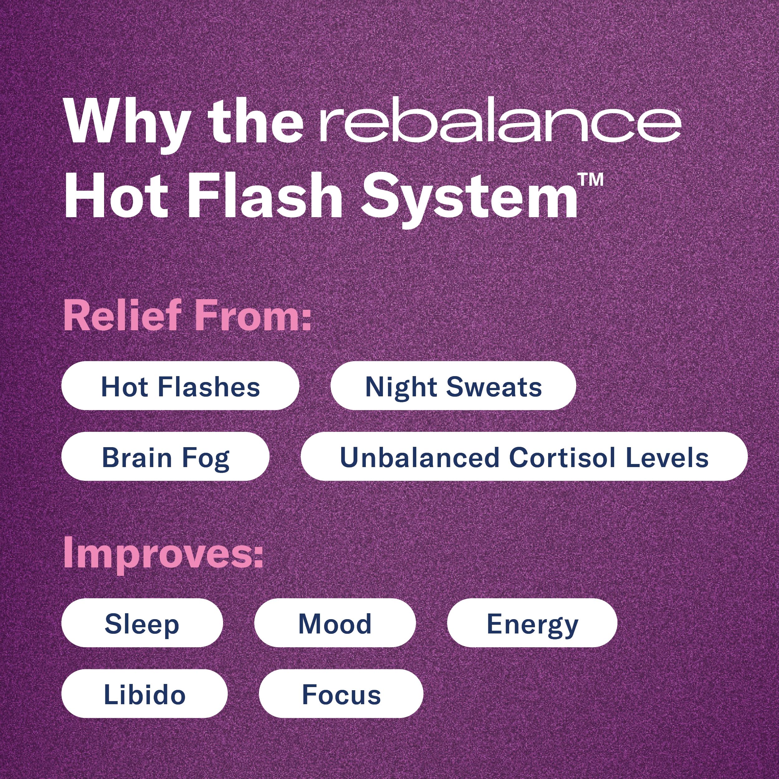 Rebalance Hot Flash System bottle side view for portable support