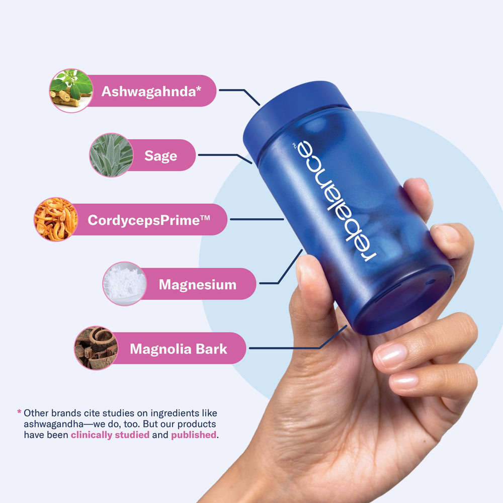 Daily routine shot with Rebalance system integrated into morning wellness