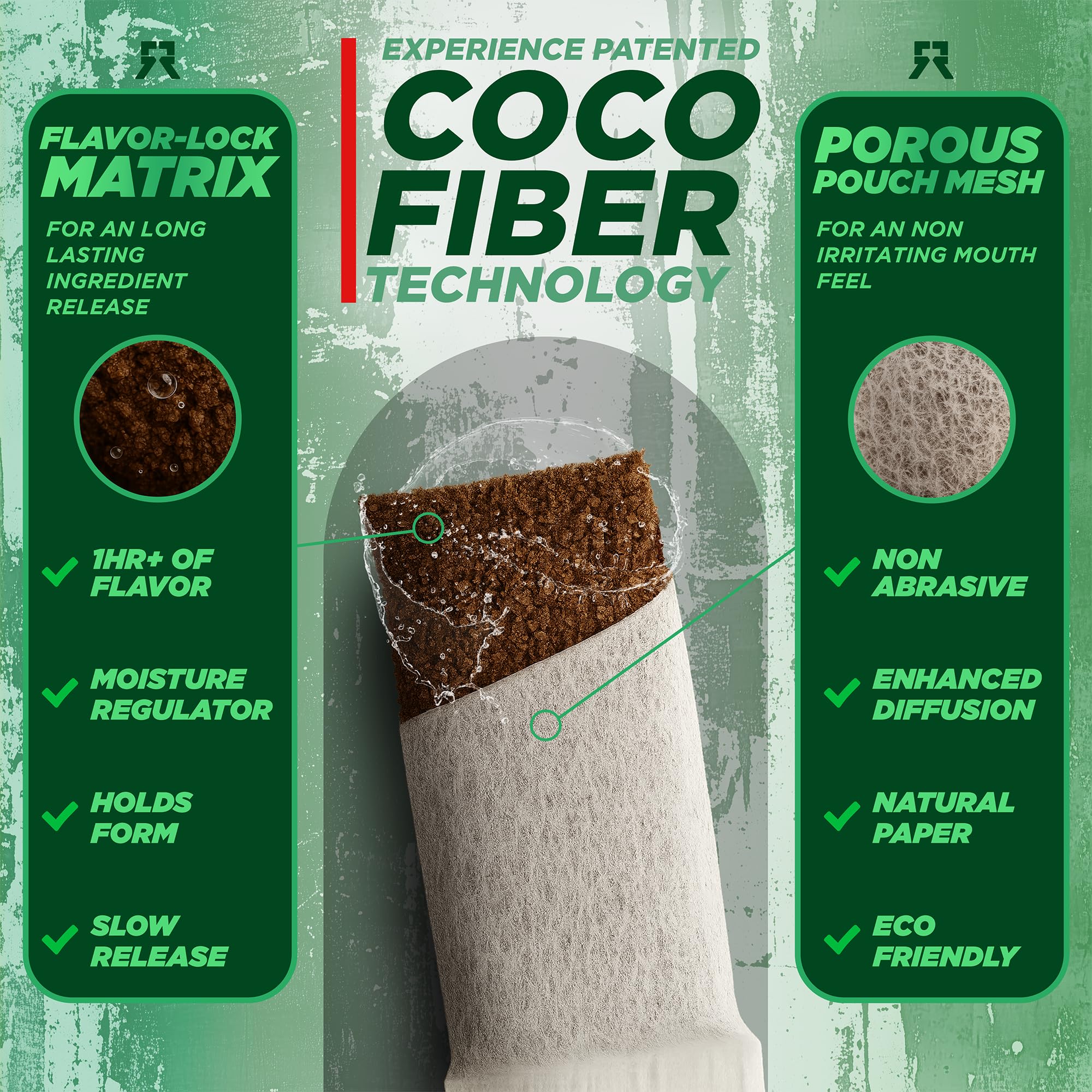 Rebel Supplements Cool Mint pouch close-up showing comfortable burn-free energy on the go