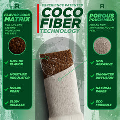 Rebel Supplements Cool Mint pouch close-up showing comfortable burn-free energy on the go
