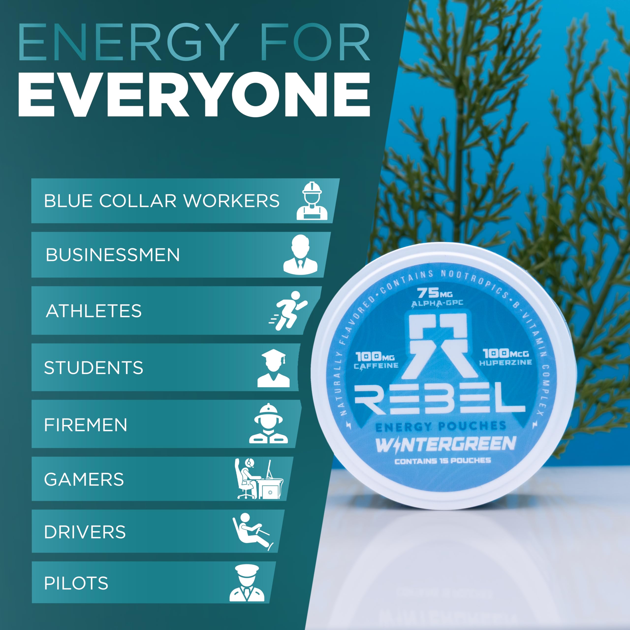 Rebel Supplements Wintergreen-use pocket shot hints quick uplift during a busy day.