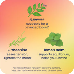 Recess guayusa caffeine sparkle highlights energy in a mocktail.