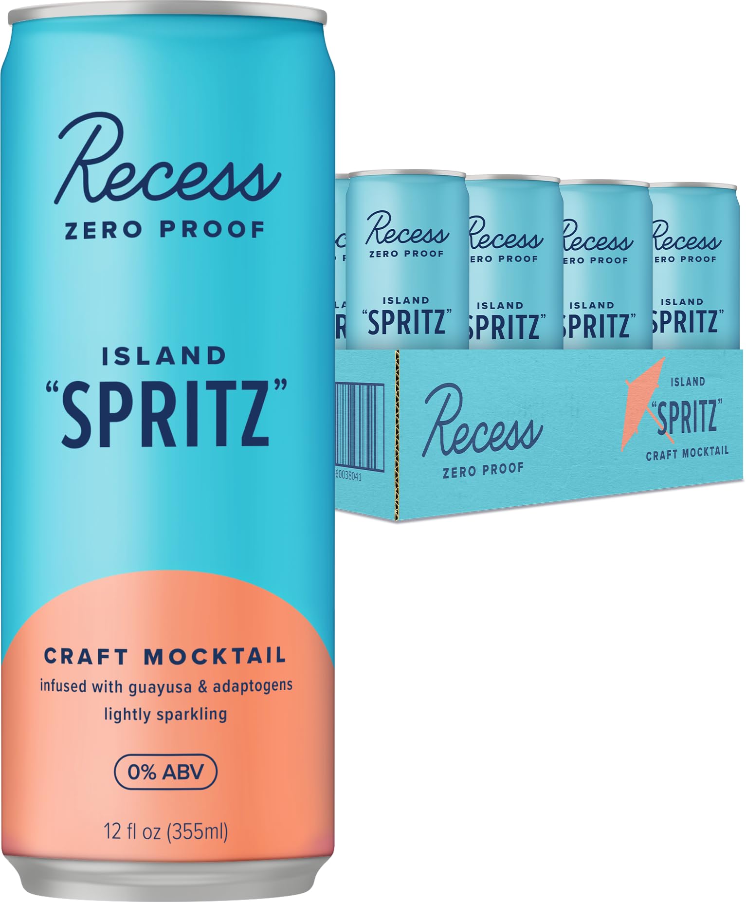 Recess Island Spritz bottle with tropical flavors for alcohol-free moments.
