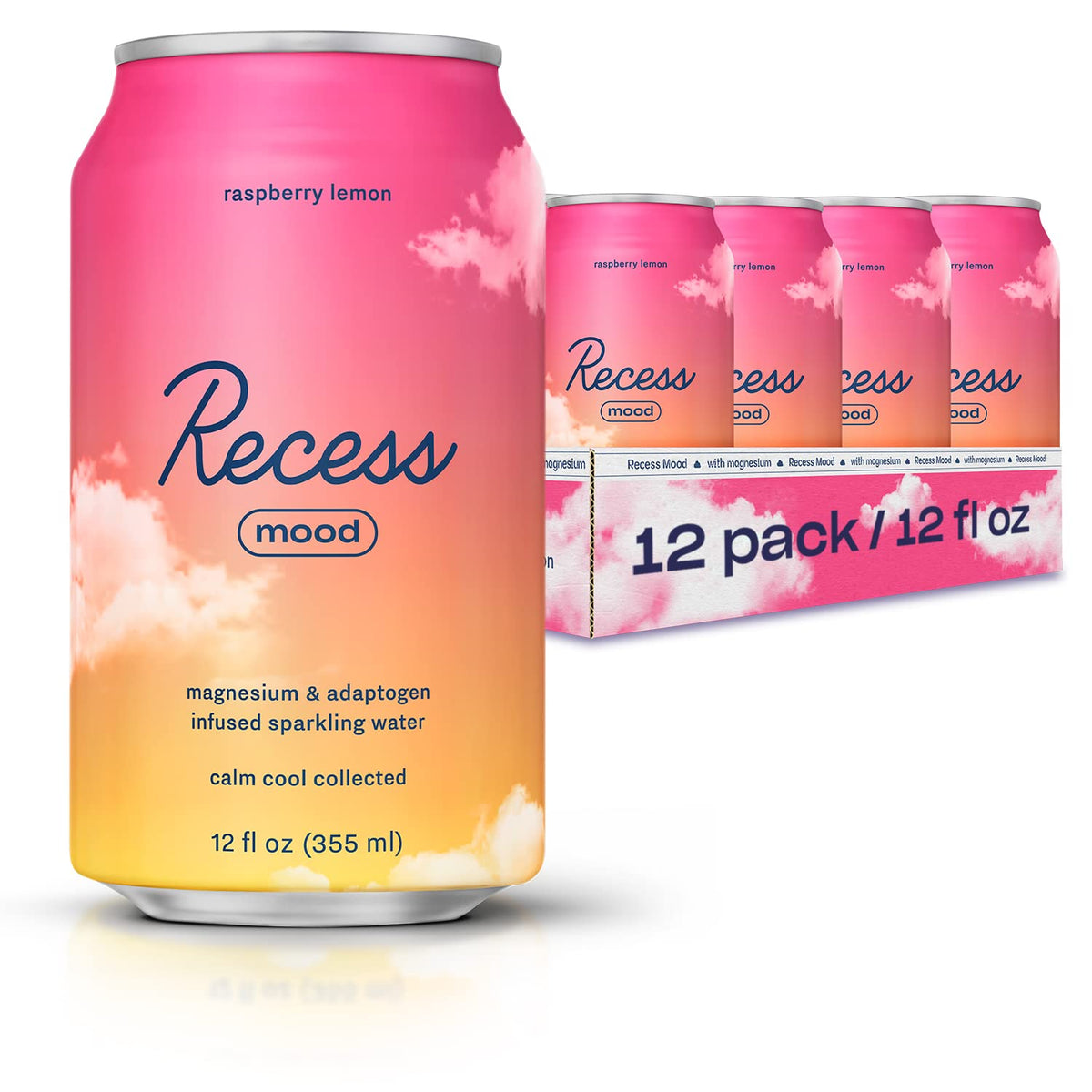 Recess Mood bottle with raspberry lemon flavor for relaxation
