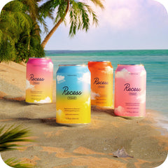 Recess Mood Raspberry Lemon can highlights bright citrus and gentle unwinding after work.