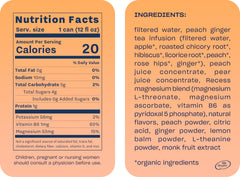 Recess Mood peach-ginger can closeup highlighting sparkling beverage