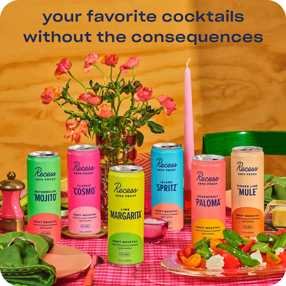 Recess party celebration scene featuring Island Spritz for alcohol-free toasts.