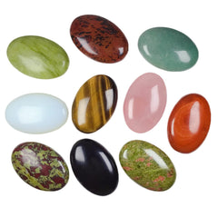 RECKSI hand-held crystal palm stone with smooth cool touch for relaxation.