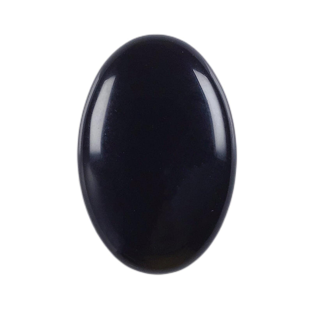 RECKSI polished oval palm stone close-up for meditation and calm focus.